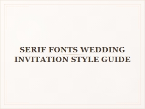 Crafting Elegant Invitations with Premium Serif Fonts